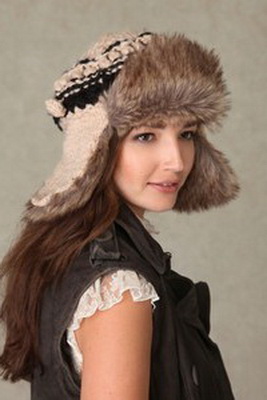 Женская шапка-ушанка