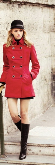 красное пальто