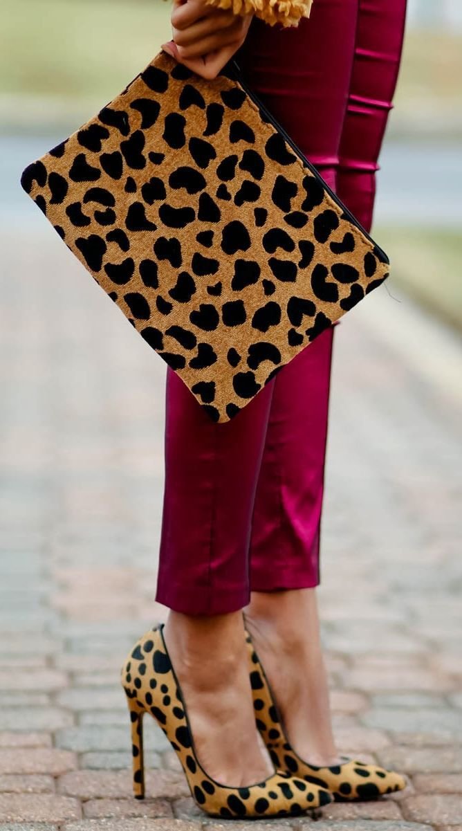 Образ с леопардовыми туфлями фото