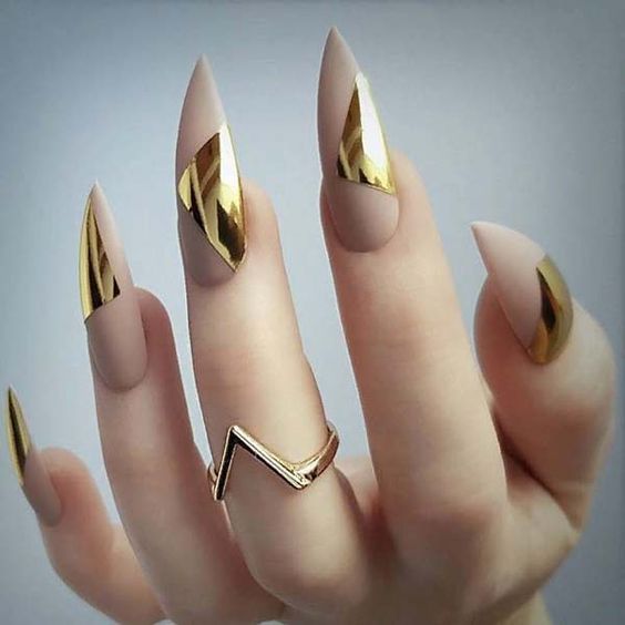 Ногти Золото Фото
