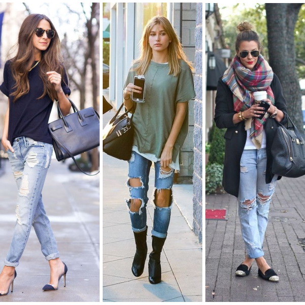 Рваные джинсы как и с чем носить