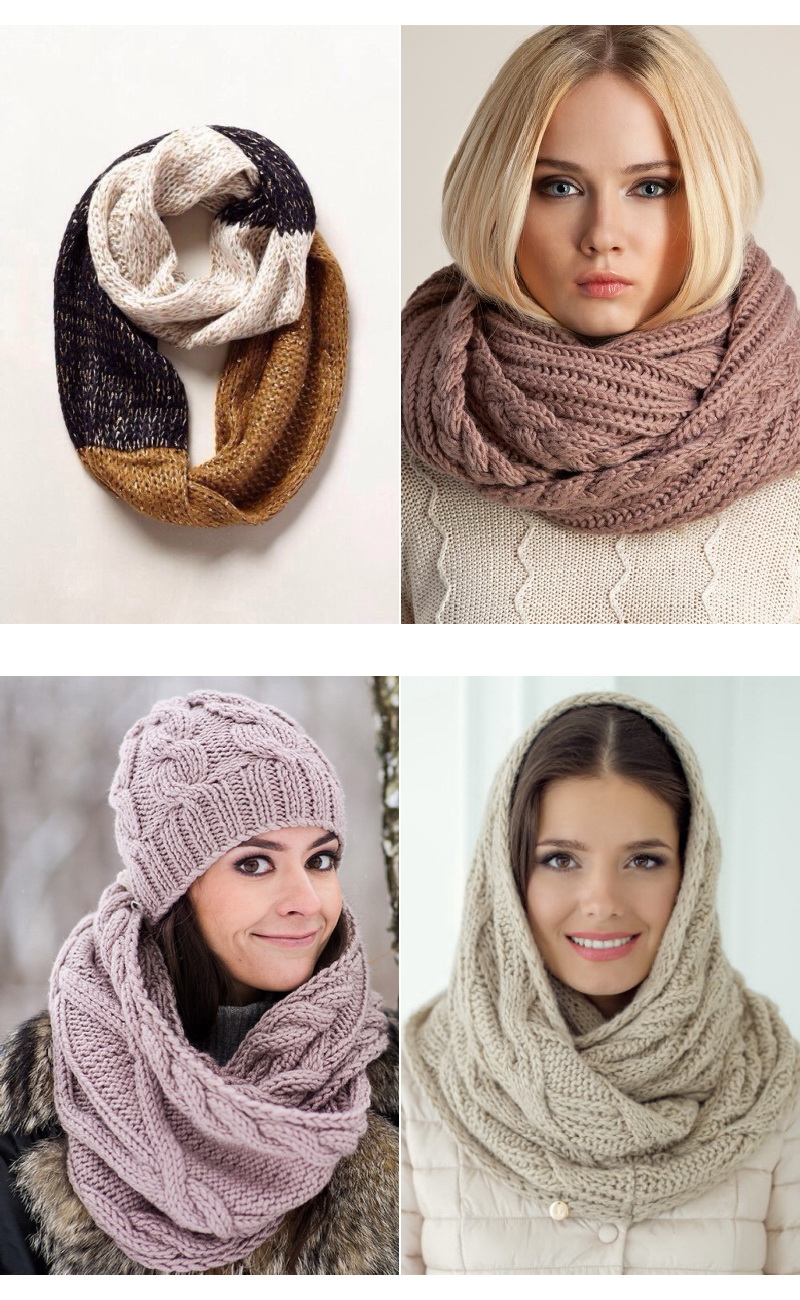 Как одеть шарф хомут