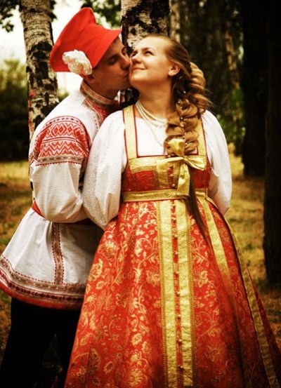 русское платье